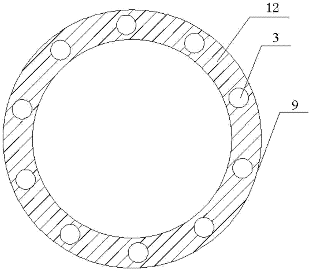 Electromagnetic heating curing and forming device and method for preparing filament wound composite material pipe body by using electromagnetic heating curing and forming device