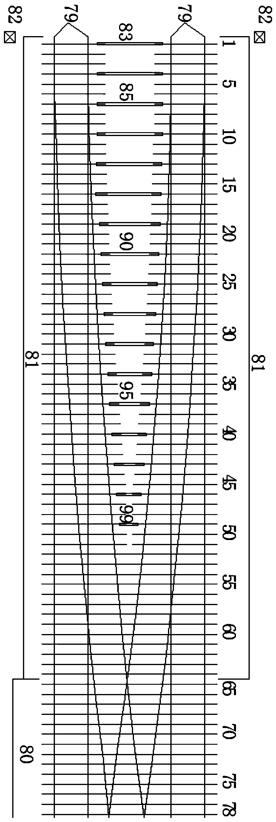 Railway existing double crossover integral inserting and paving construction method
