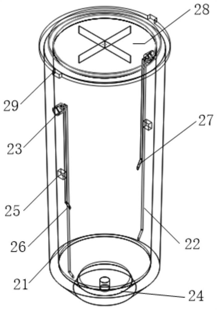 Centrifugal test tube for automatically preparing cell wax block