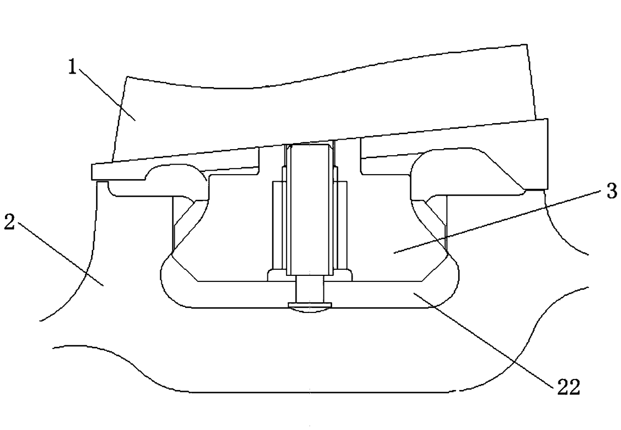 A locking structure for rotor blades