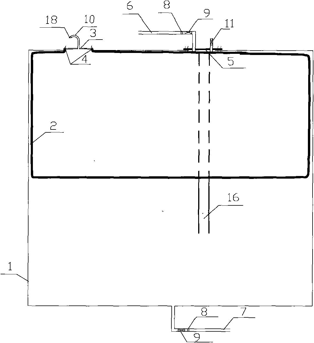 Membrane isolating type oil storage and transportation device