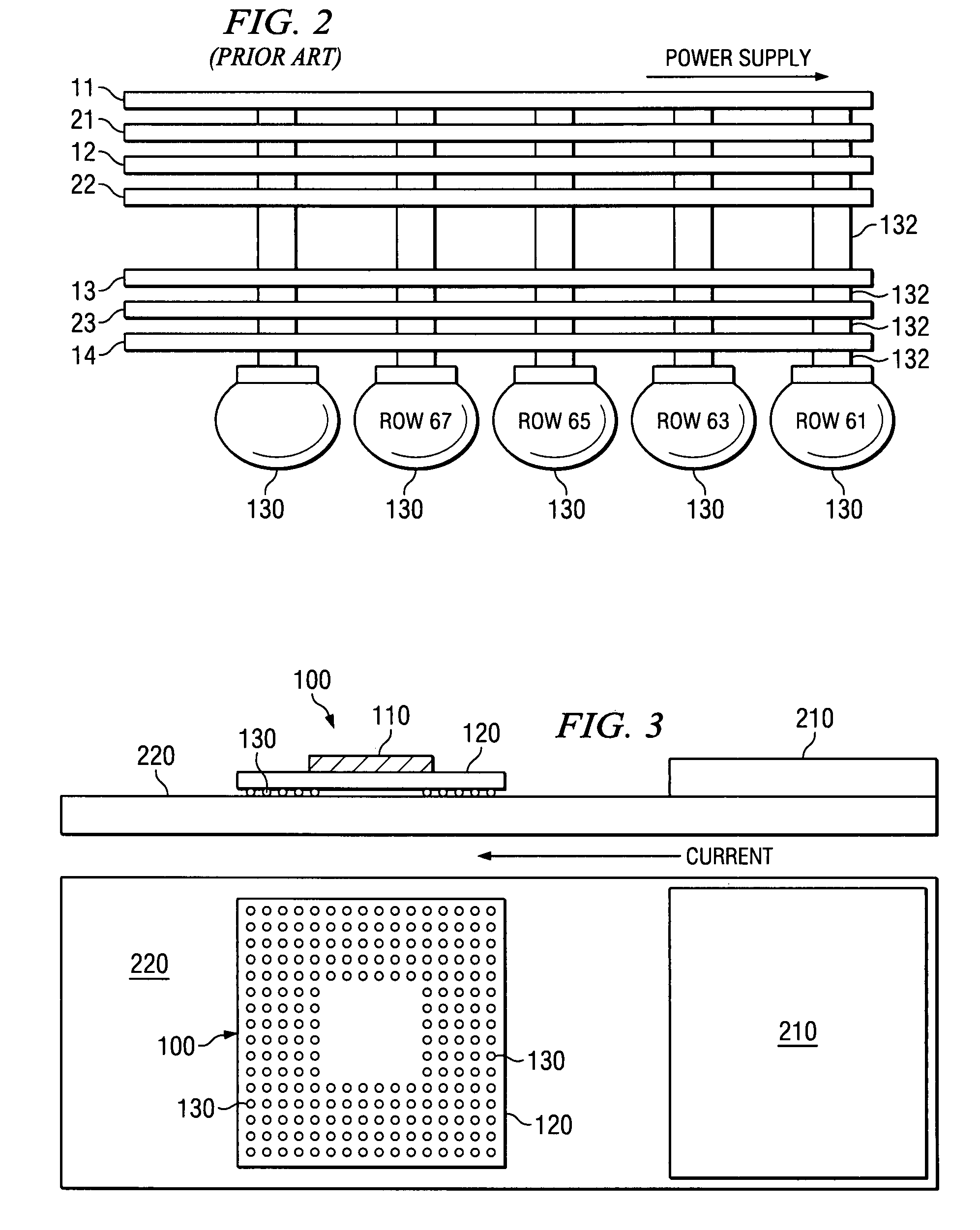 Method and system for an improved power distribution network for use with a semiconductor device