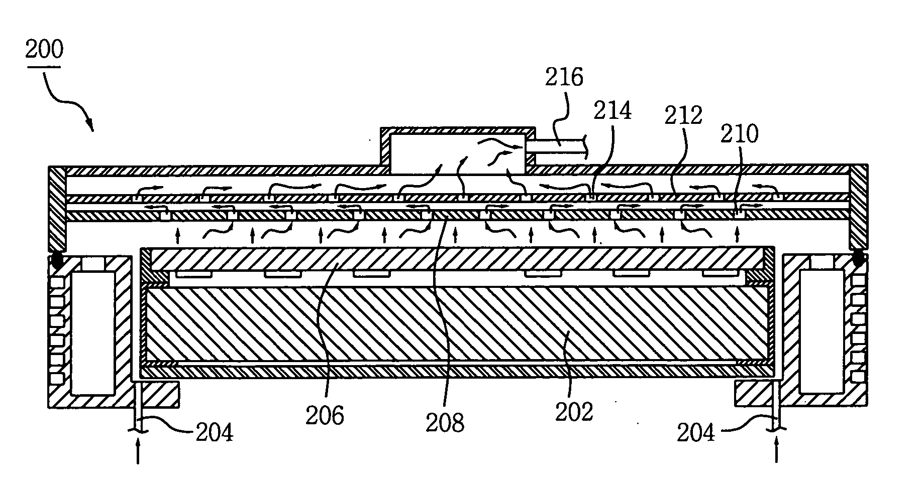 Bake apparatus for use in spin-coating equipment