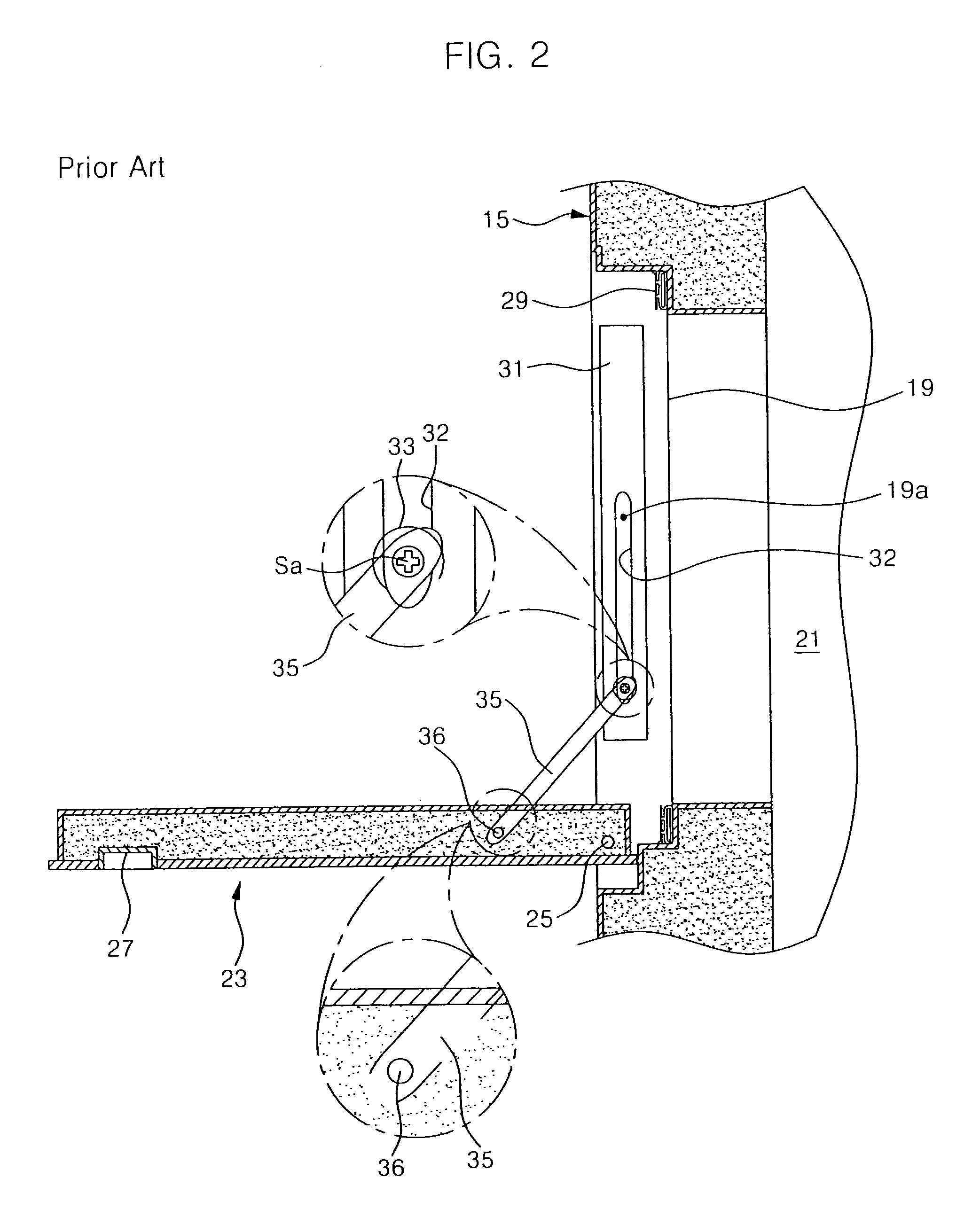 Home-bar door opening/closing device for refrigerator