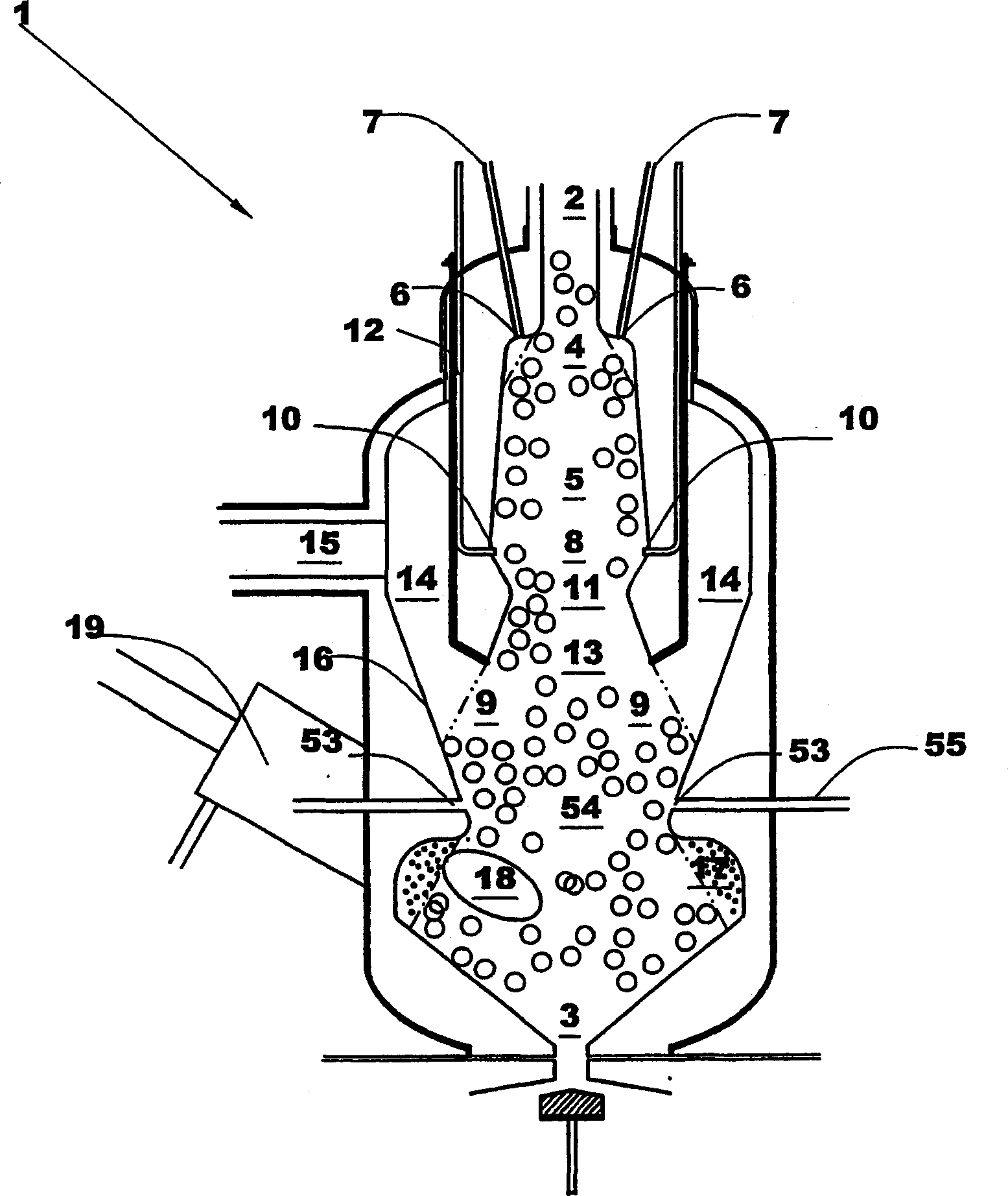 Polyhedral gasifier and relative method