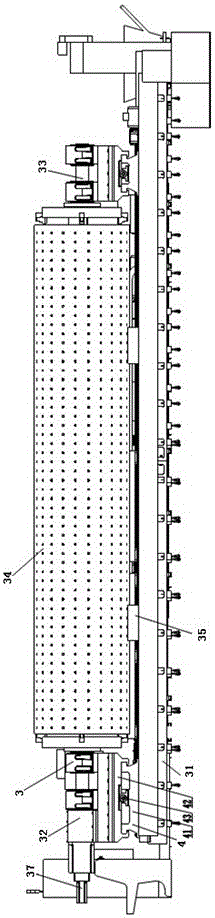 A CNC deep hole drilling machine tool for processing group holes on the outer circle of rollers