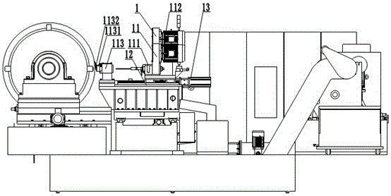 A CNC deep hole drilling machine tool for processing group holes on the outer circle of rollers