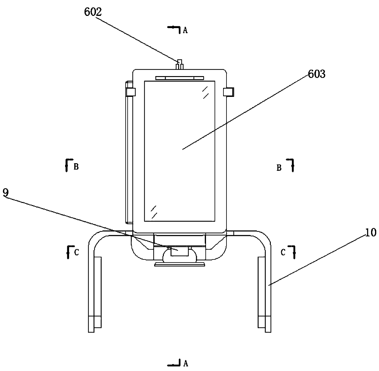 Special non-contact hand disinfection device for infectious disease isolation area