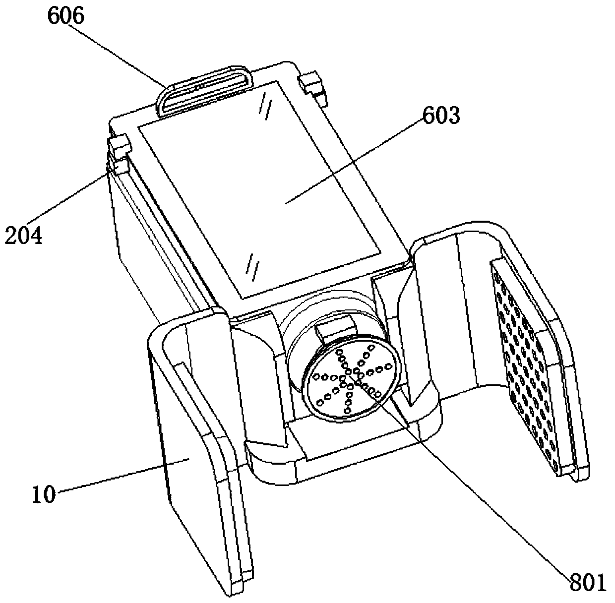 Special non-contact hand disinfection device for infectious disease isolation area