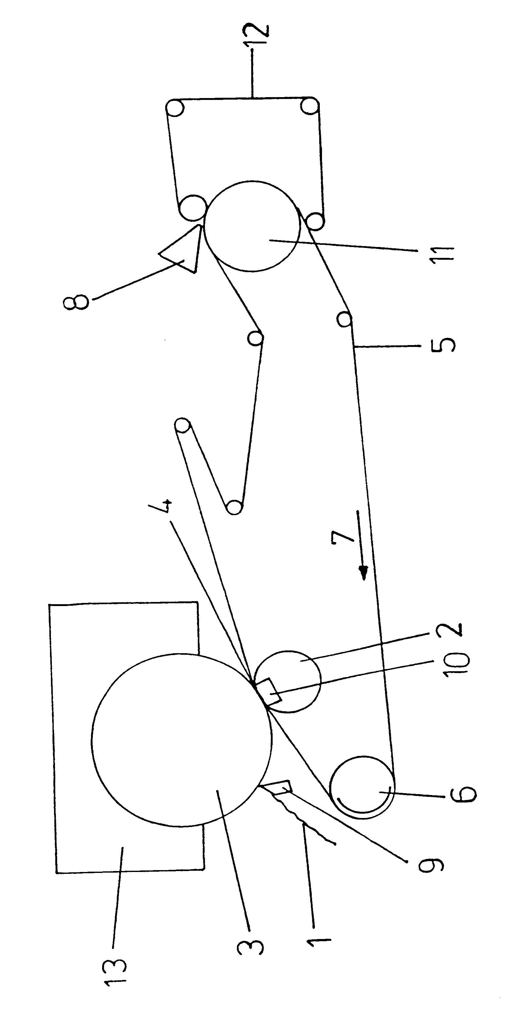 Machine and process for producing a fiber material web