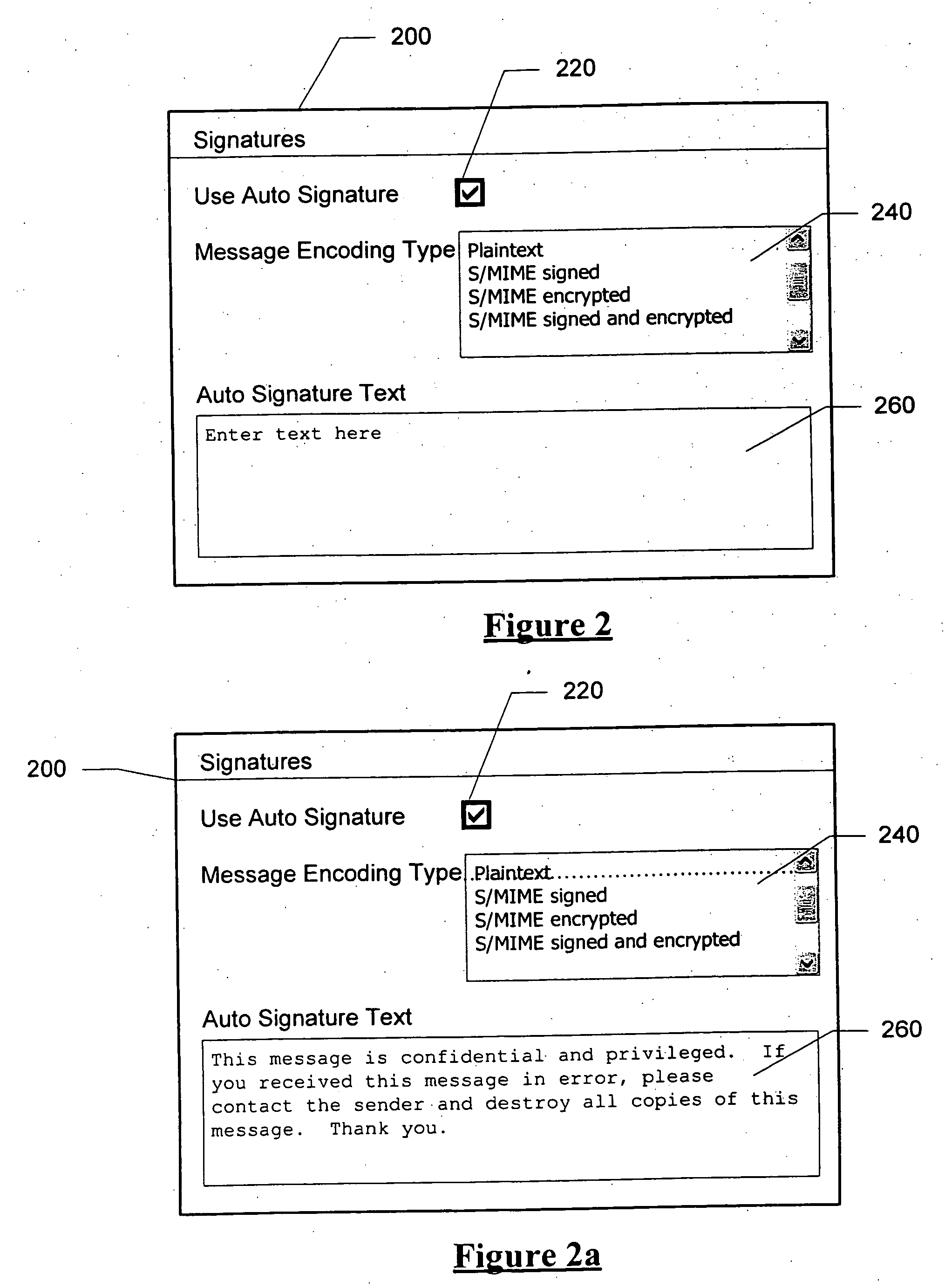 Automated selection and inclusion of a message signature