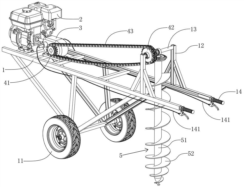 Pole pit excavation device for electric power engineering