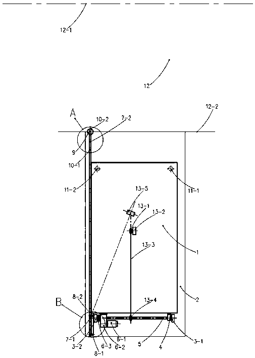 L-shaped displacement mechanism for lower platform plate of parking equipment