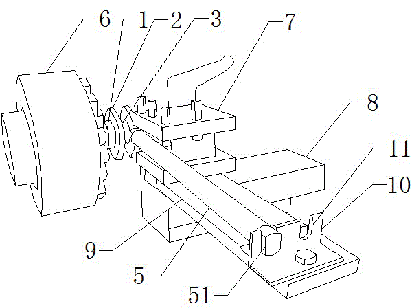 Conveyor belt roller carrier shaft flat block processing method