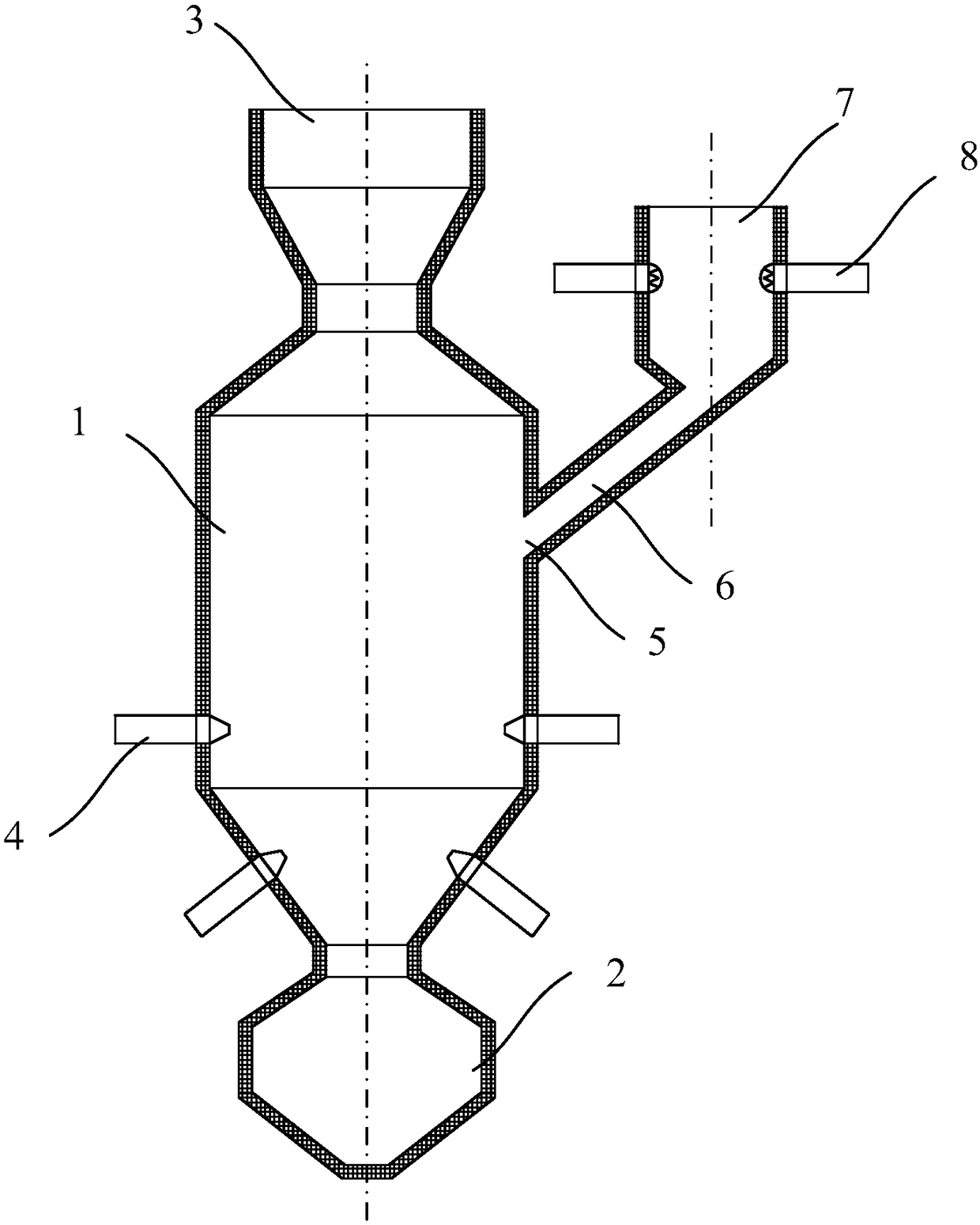 Fixed bed gasifier applied to waste gasification, process system and waste gasification method