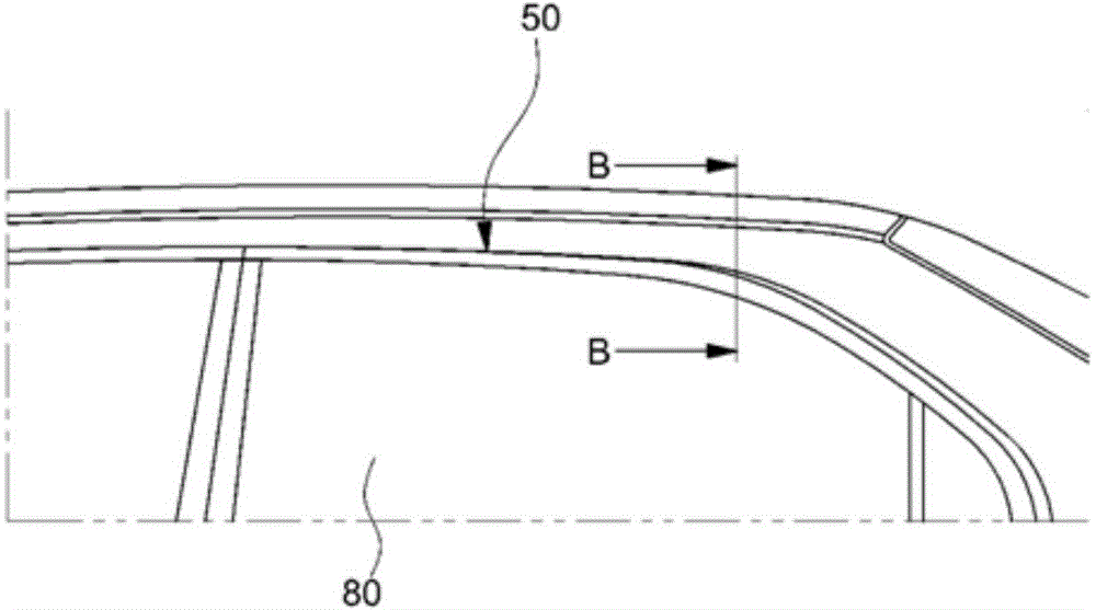 Door frame molding device used for vehicle