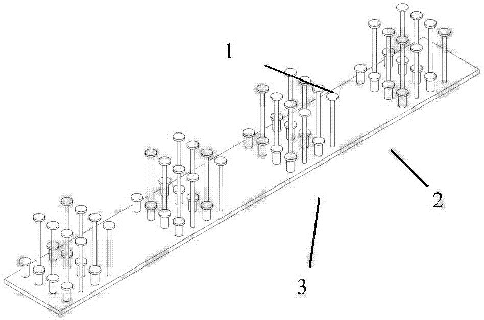 Calculation method for ultimate shear-carrying capacity of bundled long and short shear nails