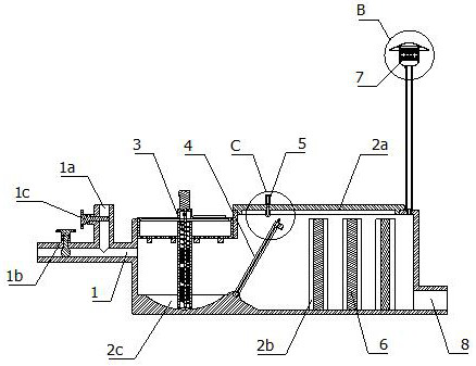 Rural domestic sewage treatment device with anti-blocking function