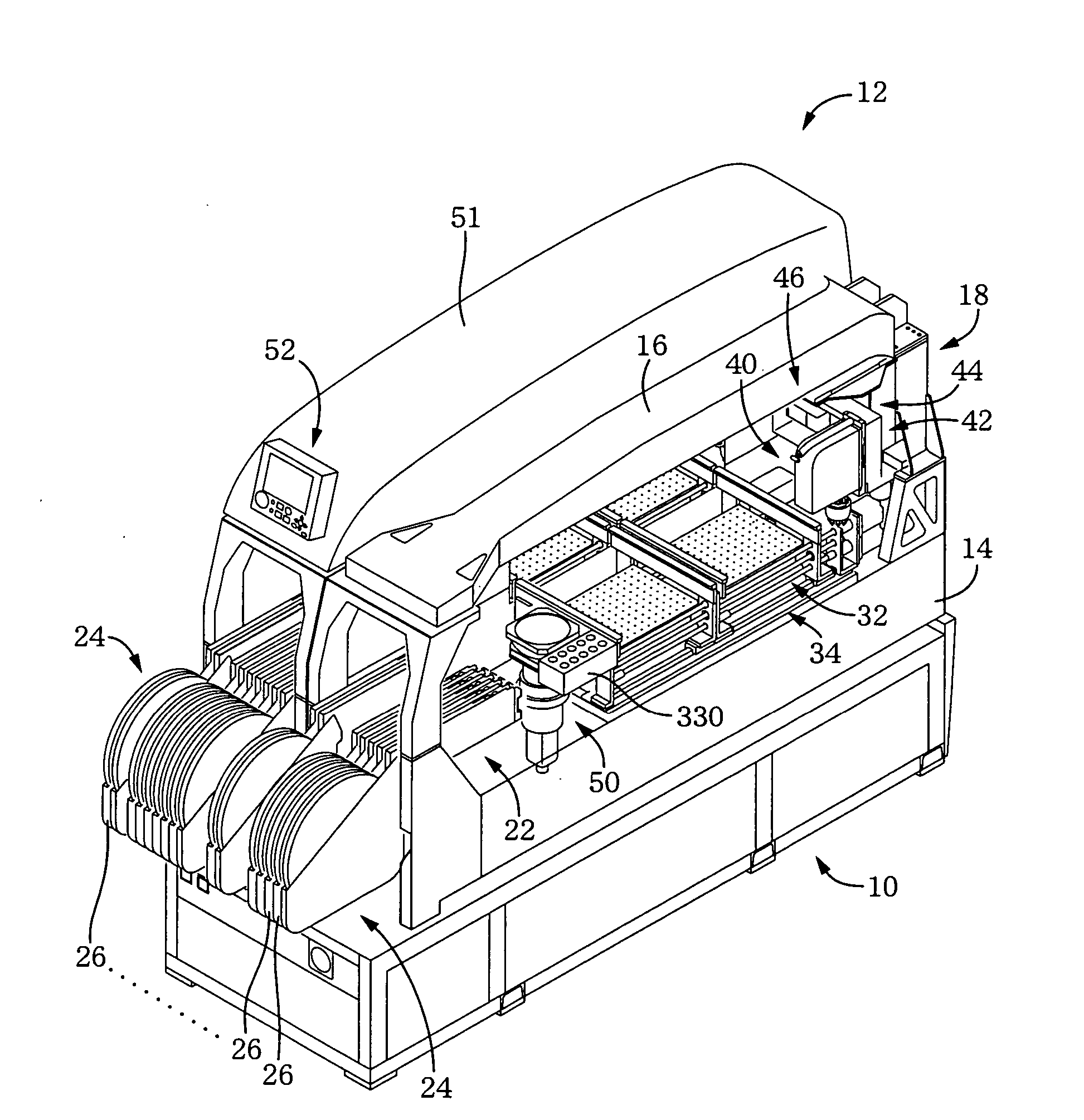 Working machine for circuit board and method of feeding component thereto