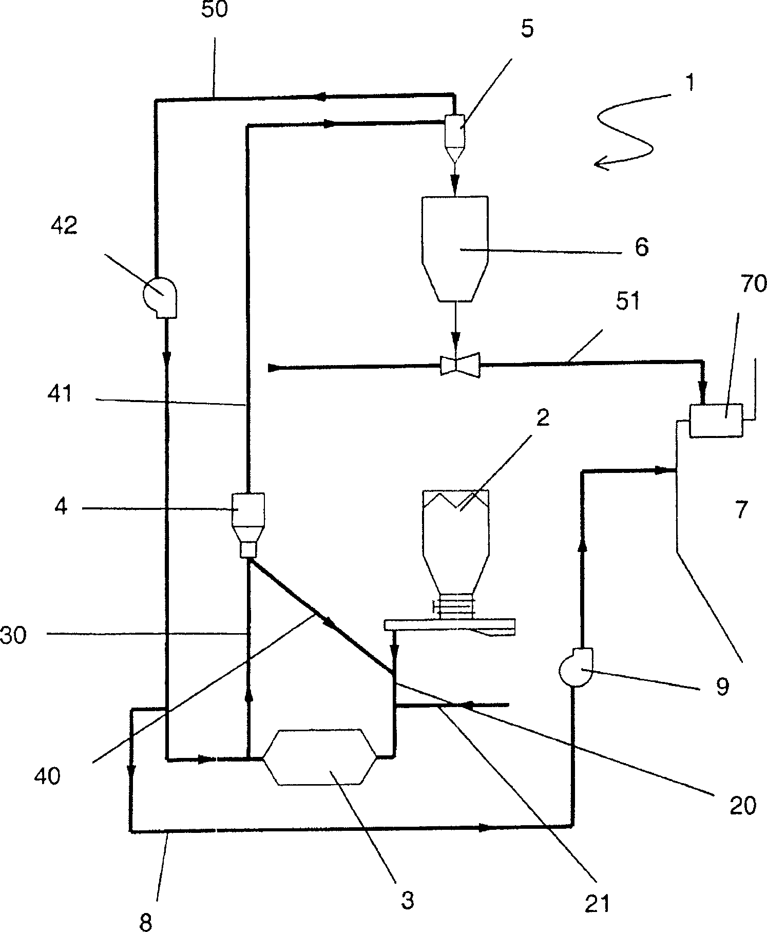 Indirect heating system with upgrading of ultra-fine fuel particles