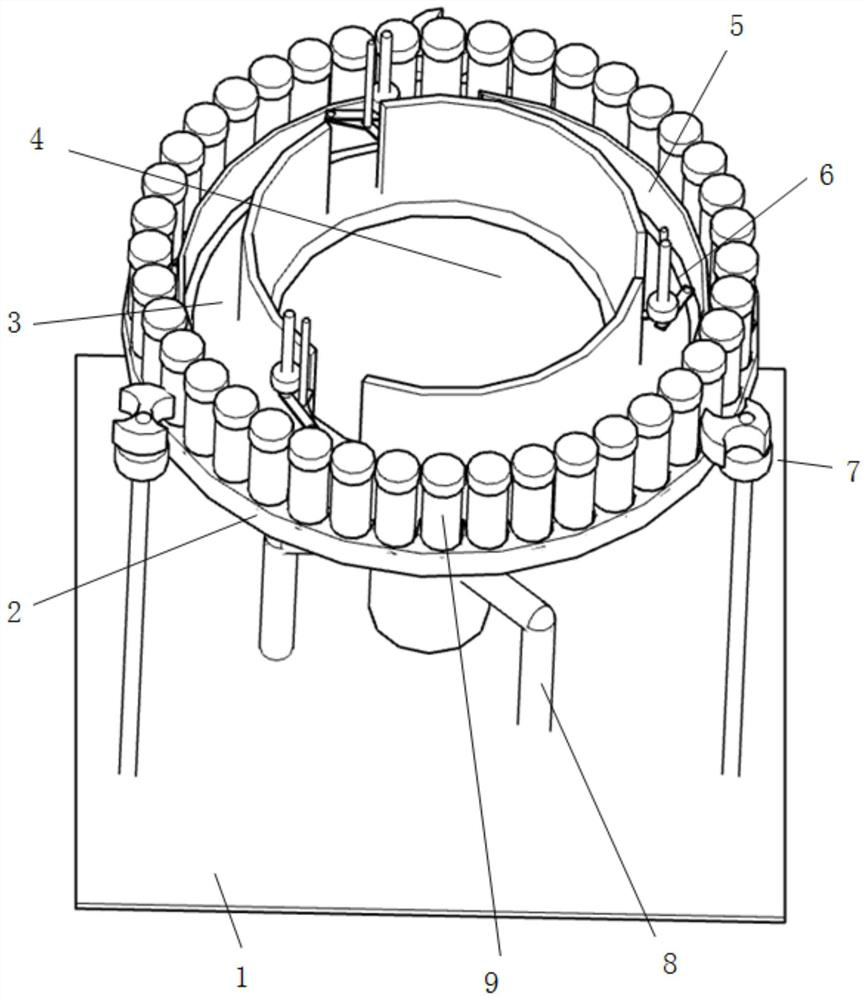 A rotating mobile blood collection tube removal device