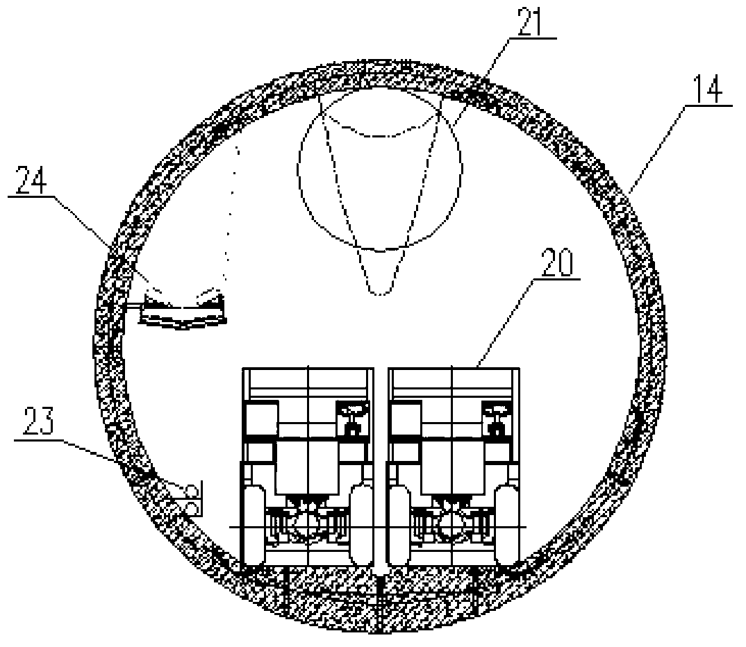 Method for constructing inclined shaft by applying TBM (Tunnel Boring Machine) with earth pressure balancing function