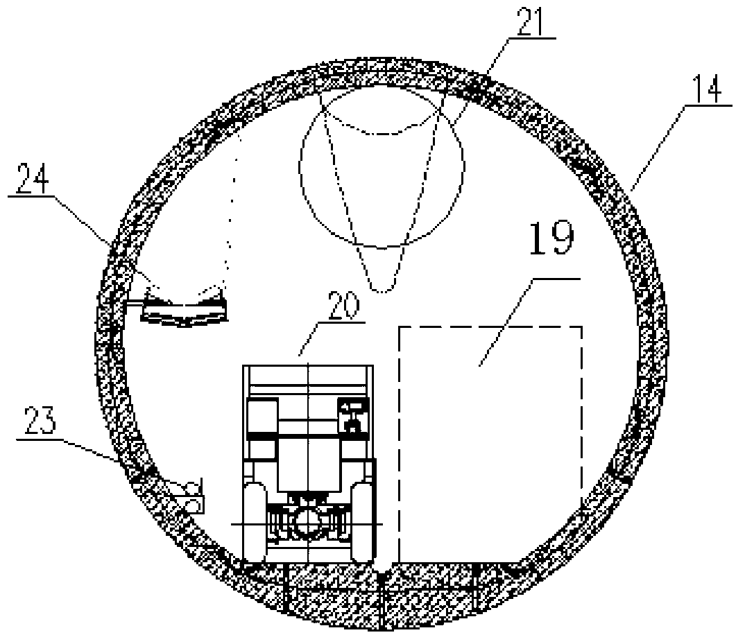 Method for constructing inclined shaft by applying TBM (Tunnel Boring Machine) with earth pressure balancing function