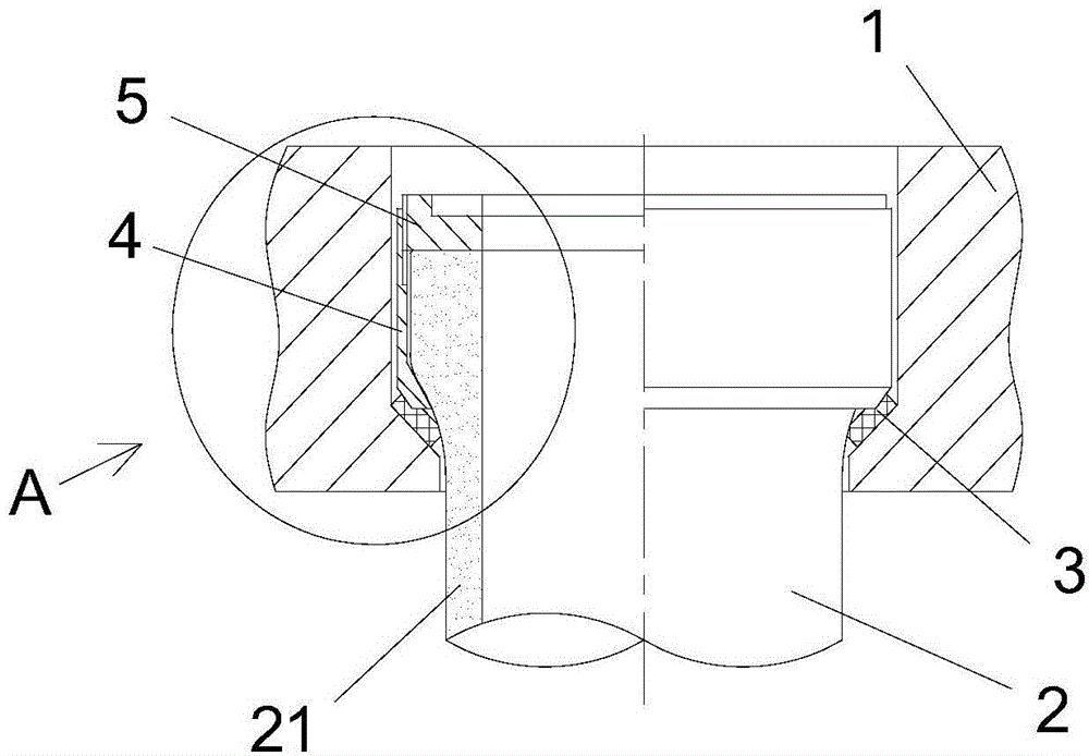 Sealing device for head of gas filter element