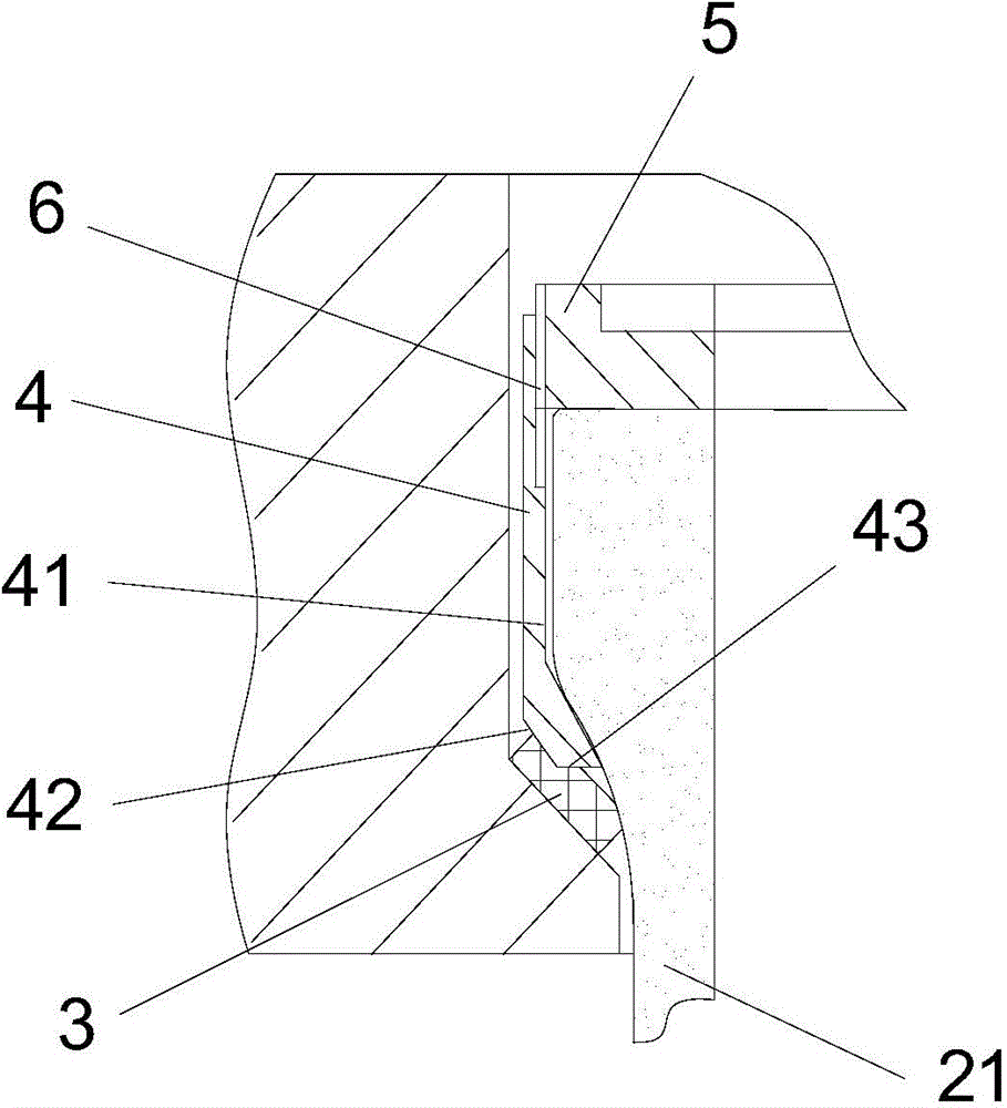 Sealing device for head of gas filter element