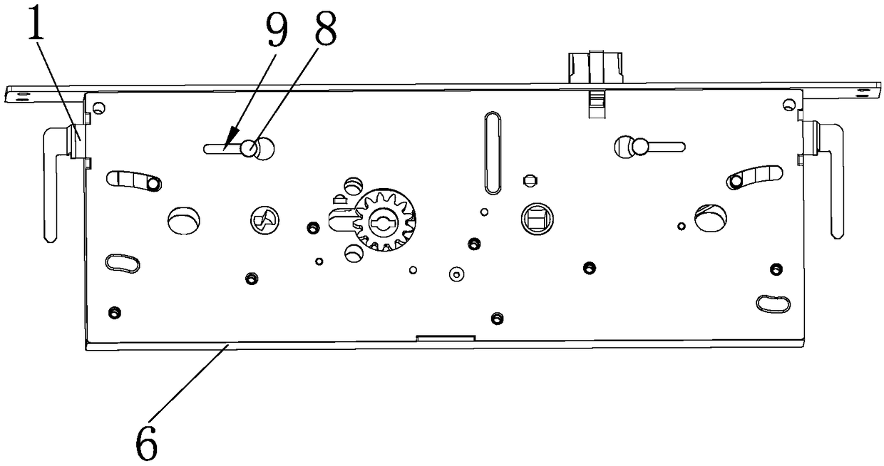 The linkage device of the sky and earth rod with automatic lock