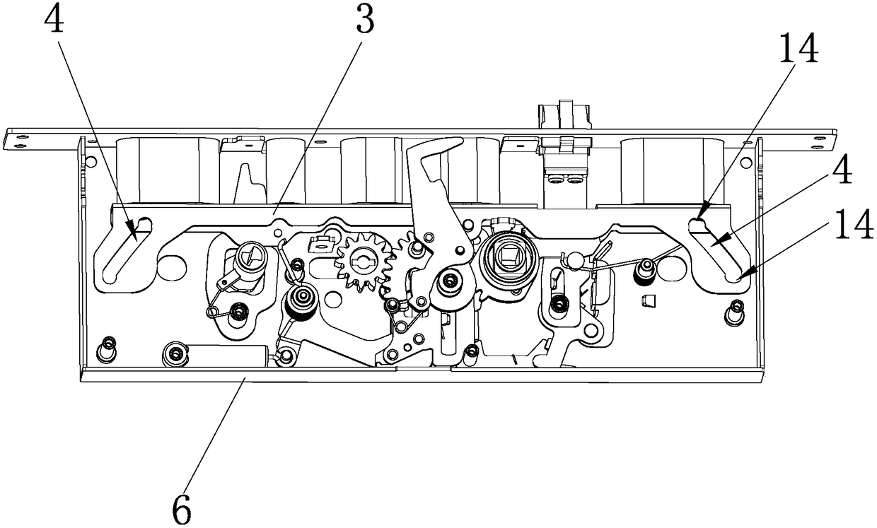 The linkage device of the sky and earth rod with automatic lock