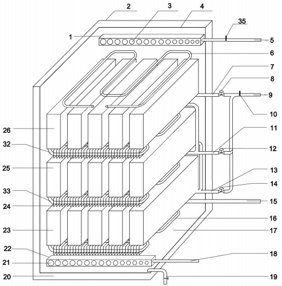 Multistage phase change heat storage temperature stratification water tank