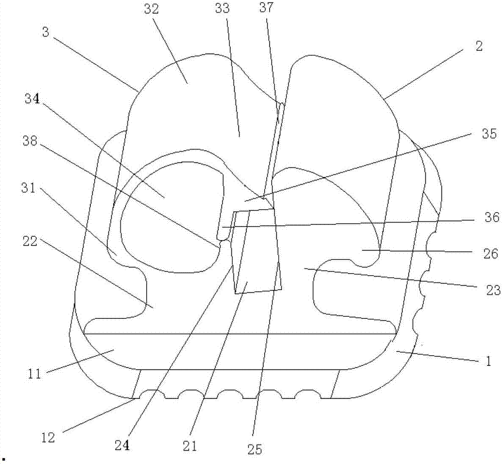 Self-locking bearing groove with self-provided locking buckle of elastic ring on working wing