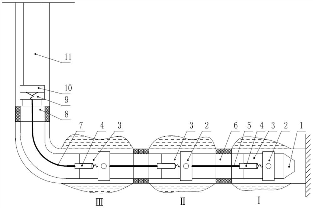 An in-pipe docking type cable-controlled separate mining process