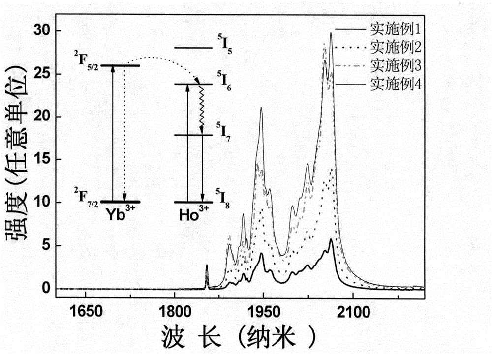 A kind of ho3+/yb3+ double-doped α-nayf4 laser crystal and its preparation method