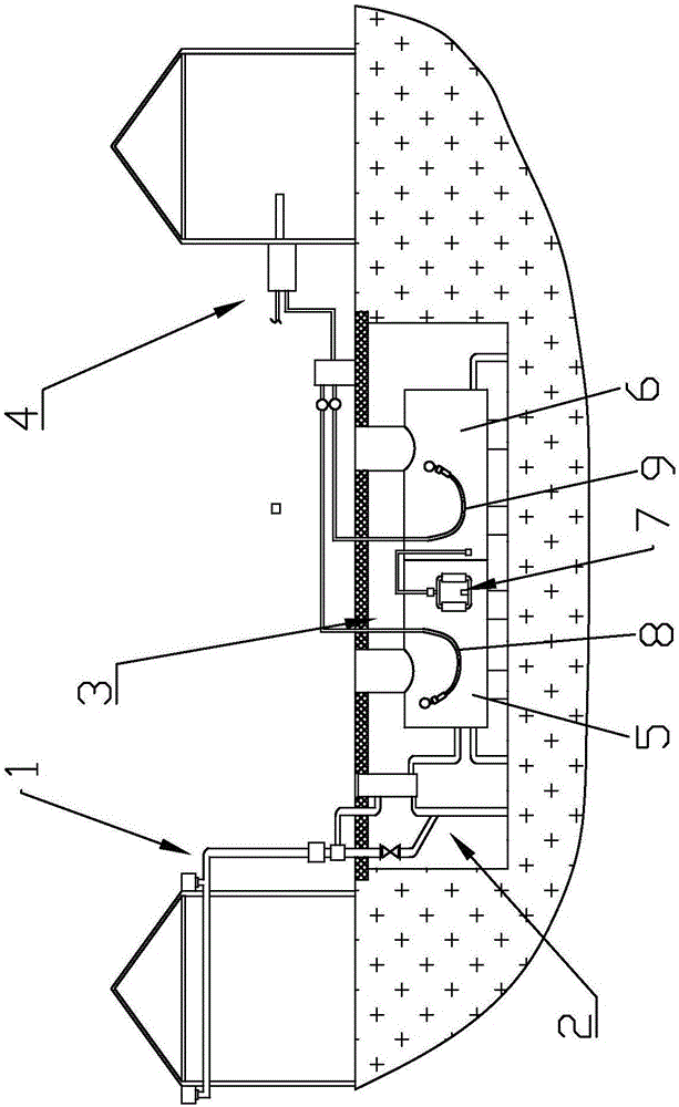 System for collecting, storing and recycling roof rainwater and mounting method thereof