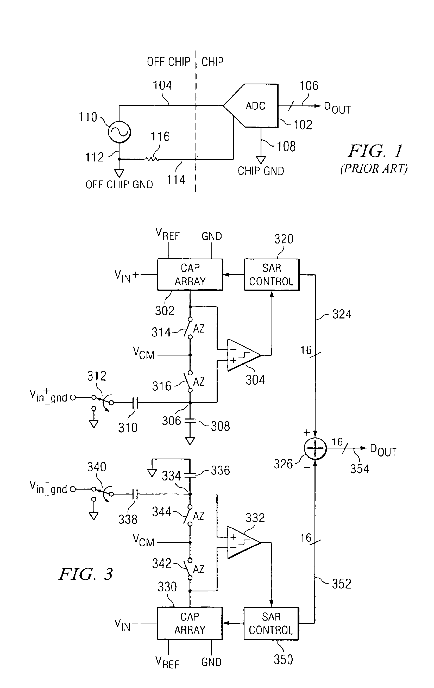 SAR analog-to-digital converter with two single ended inputs