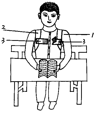 Sitting posture correcting belt for student
