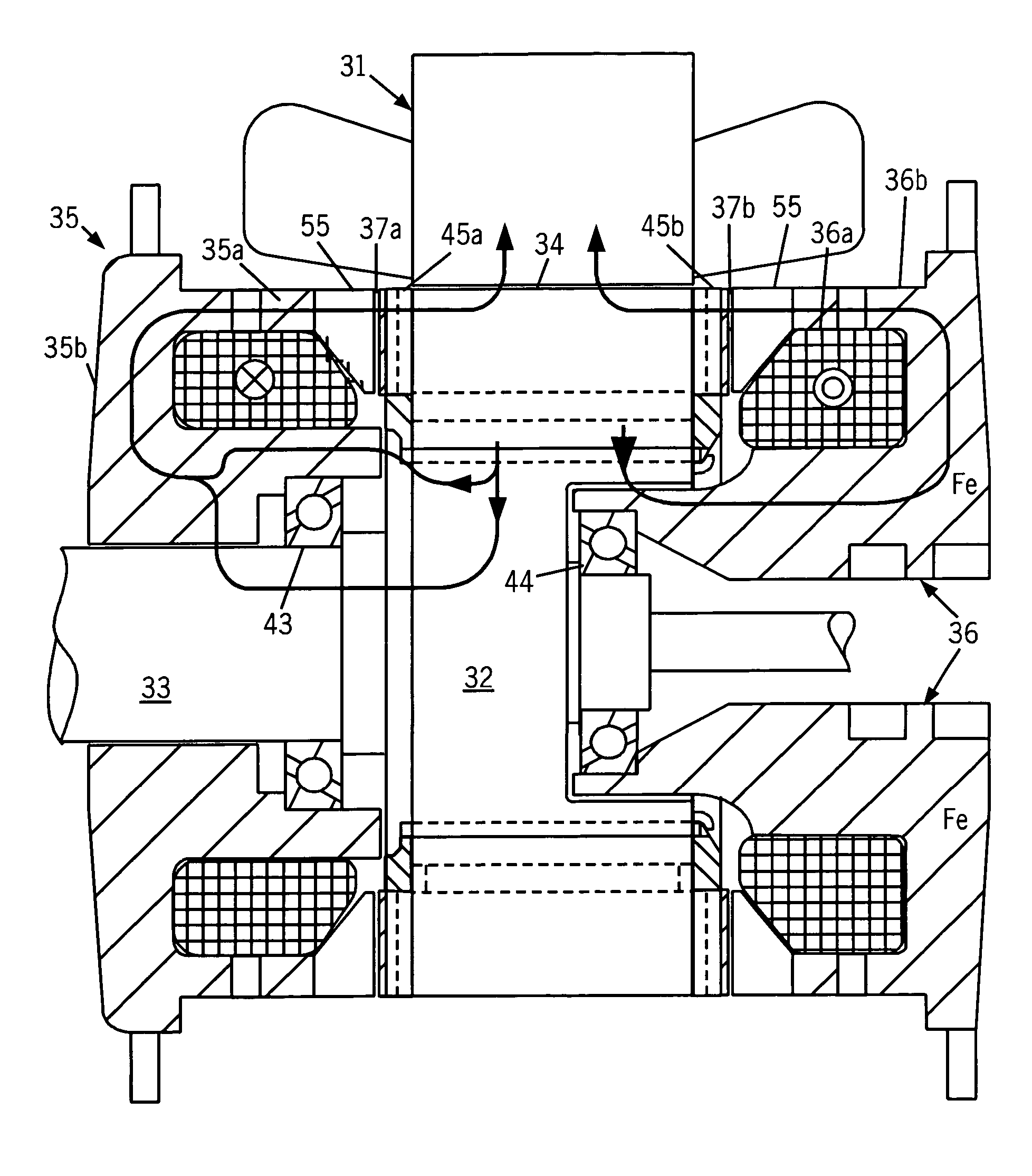 Rotor apparatus for high strength undiffused brushless electric machine