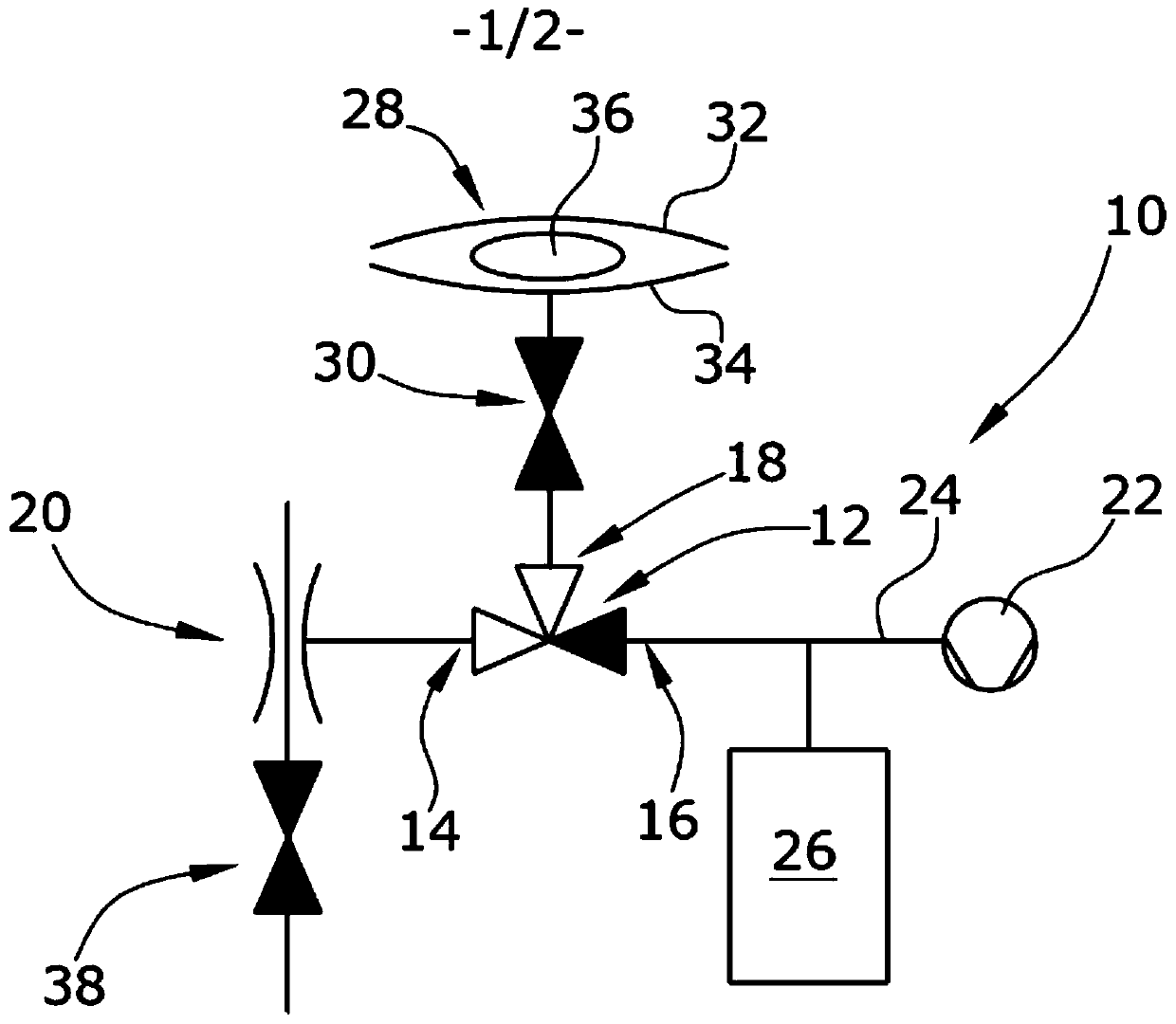 Evacuation of membrane chamber