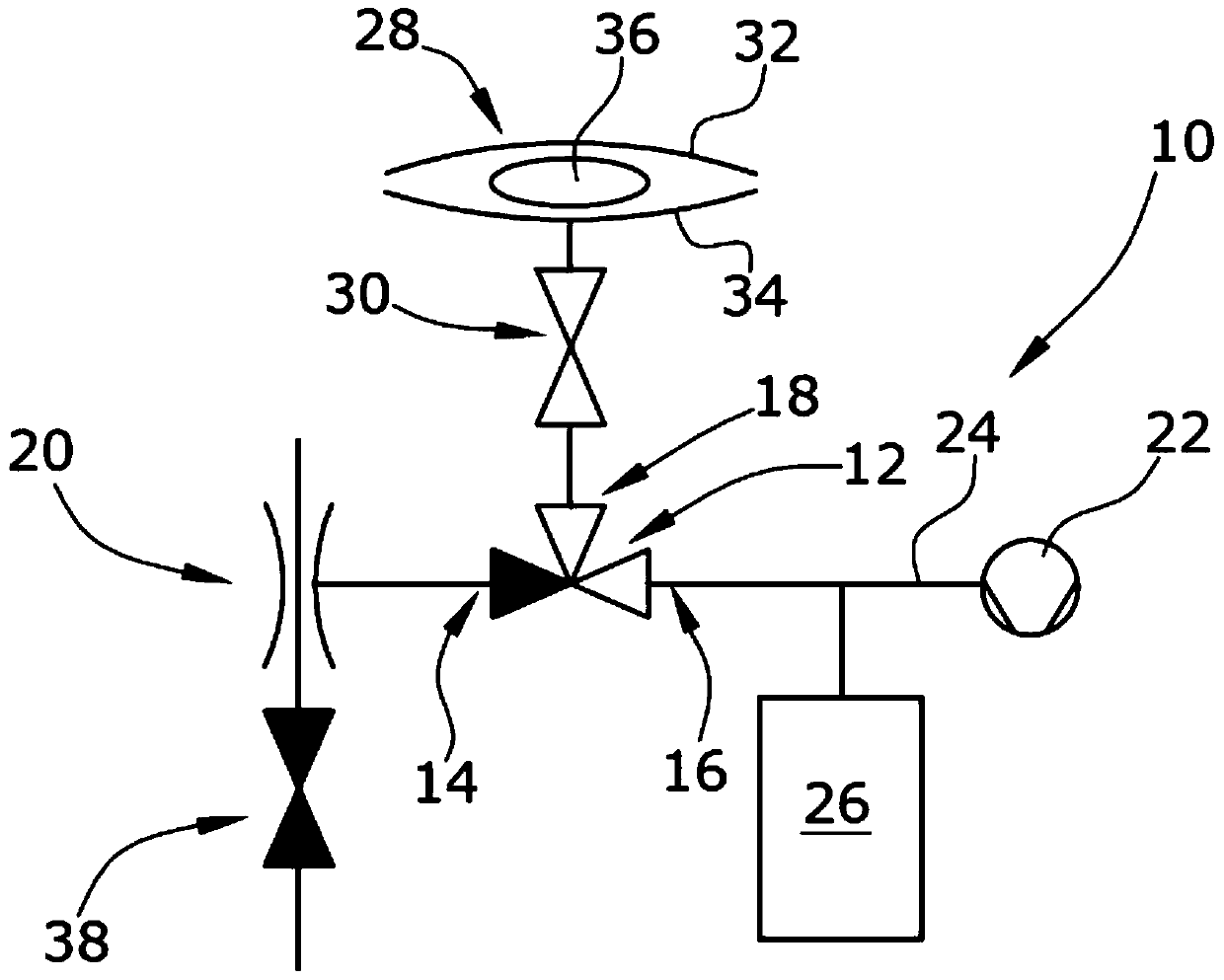 Evacuation of membrane chamber