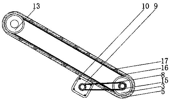 Feeding conveying belt capable of adjusting angle