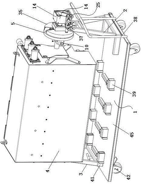 Hanging and locking device of treating fluid storage box