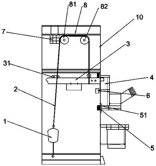 Rotary table filter distribution valve electric lifting device