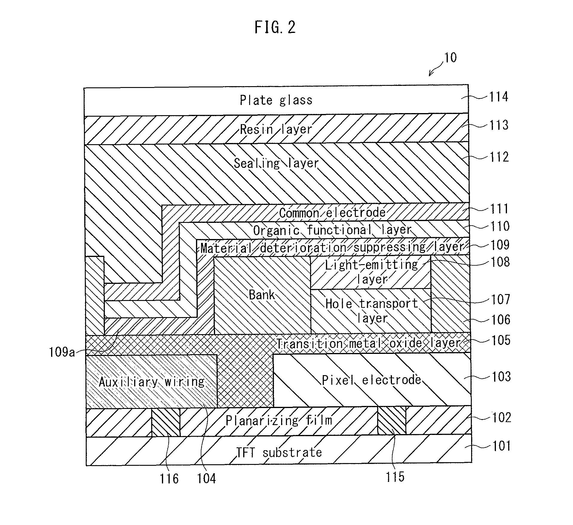 EL display device and method for producing same