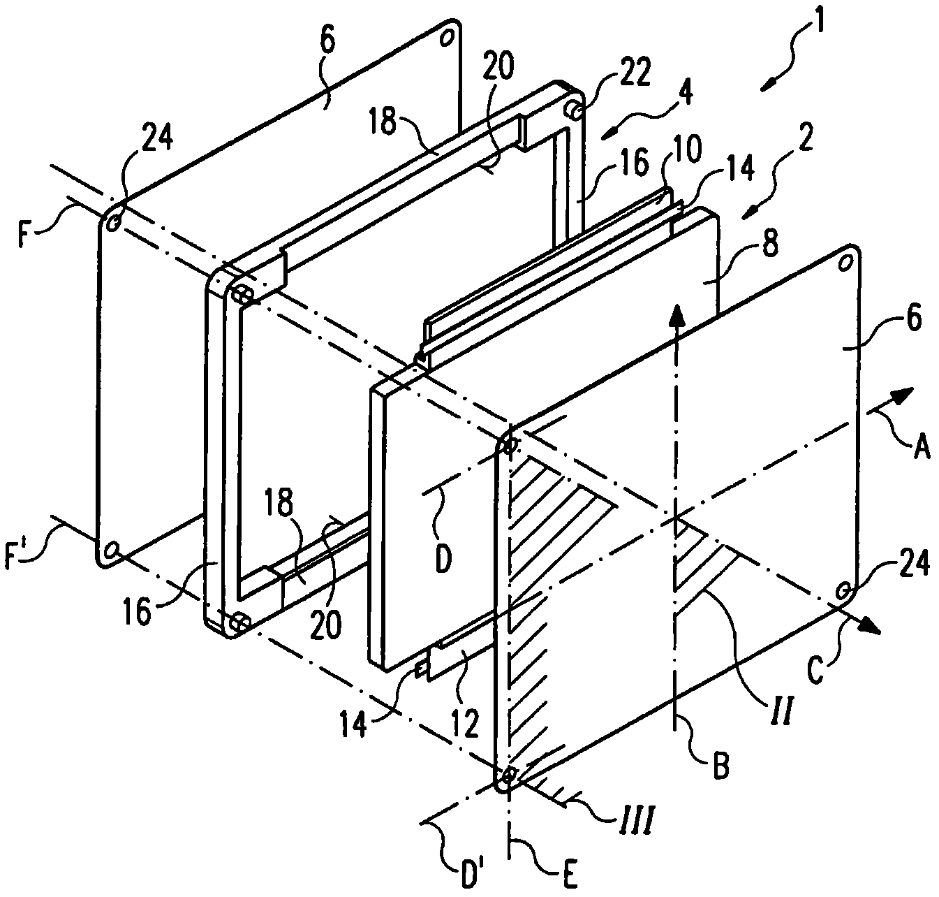 Electrical energy storage cell and cell block, electrical energy storage device and the vehicle comprising the same