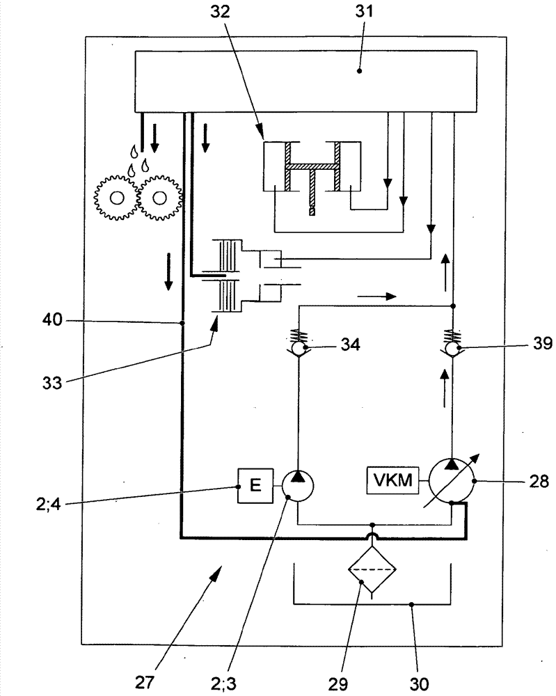 Oil pump arrangement for a motor vehicle