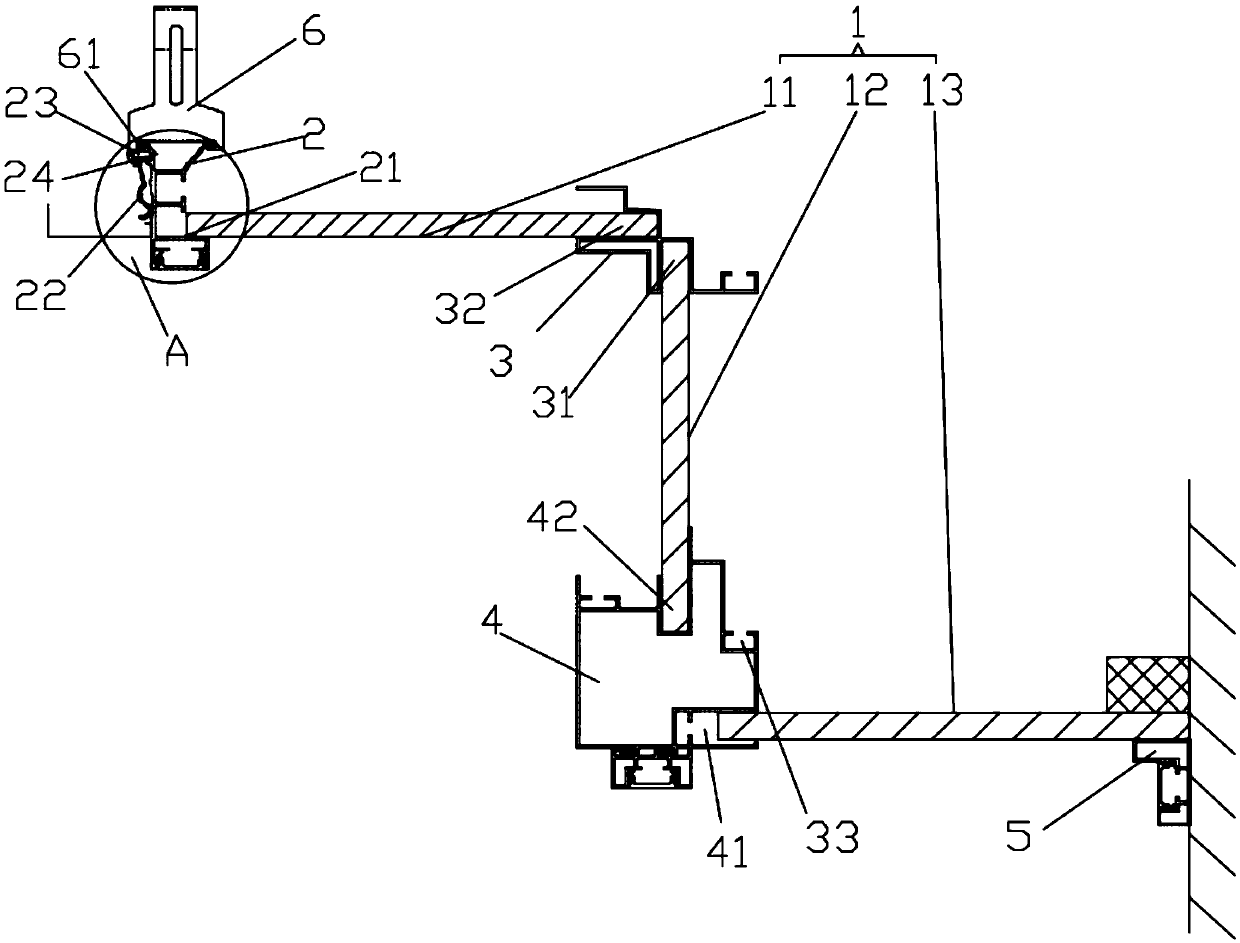 Mounting structure of integrated suspended ceiling