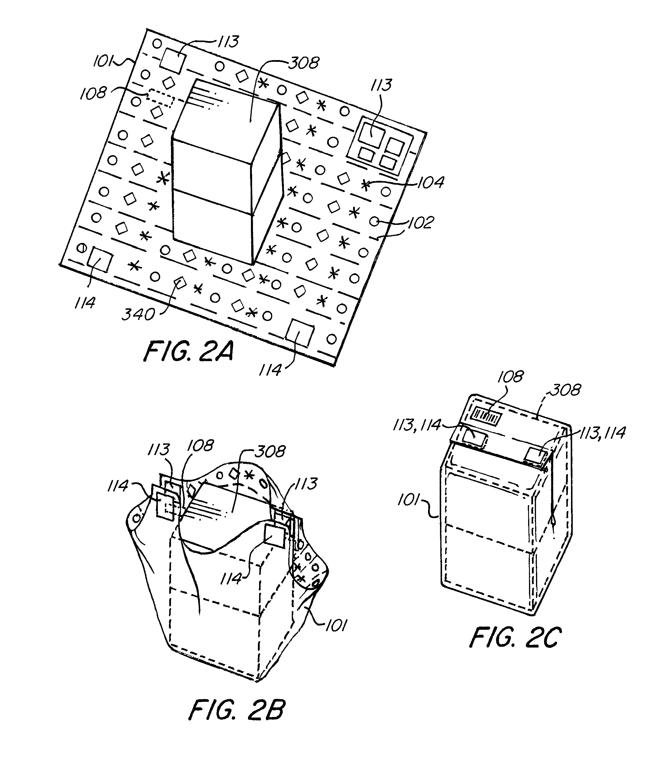 Self-fitting, self-adjusting, automatically adjusting and/or automatically fitting fastener or closing device for packaging