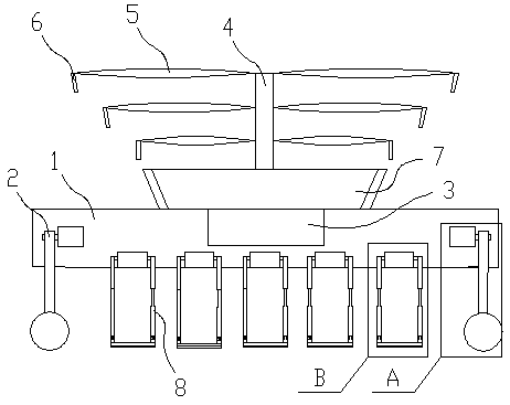 A scrubbing machine for flagpoles